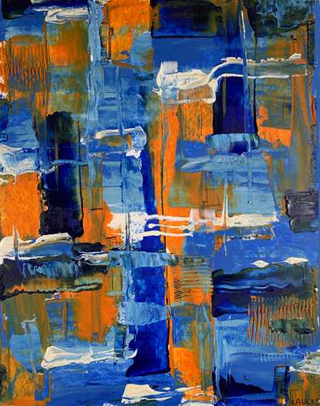 Ode to Gerhard Richter (2) acrylic painting by Mary Laucks